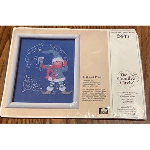 Vintage 1988 The Creative Circle 2447 Jack Frost Embroidery Kit
